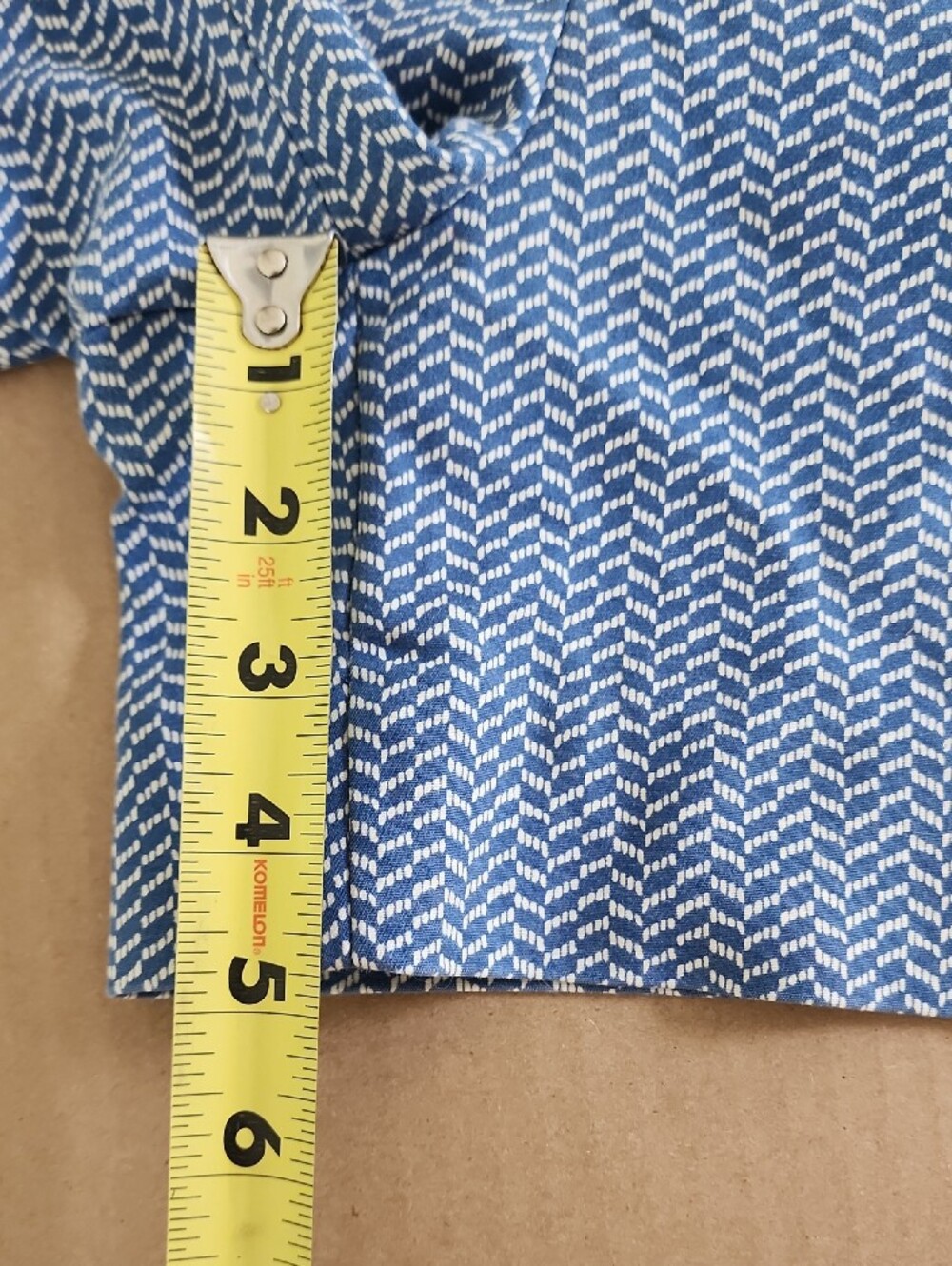 The Limited Blue and White Print Patterned Shorts - Picture 7 of 9